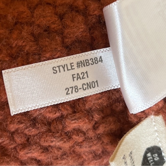 Madewell Ridgecrest Cable Pullover Sweater Wool Blend Size Large - Picture 7 of 13